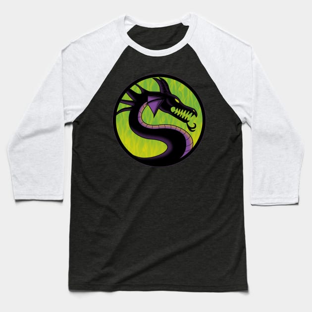 Maleficent Kombat! Baseball T-Shirt by Raffiti